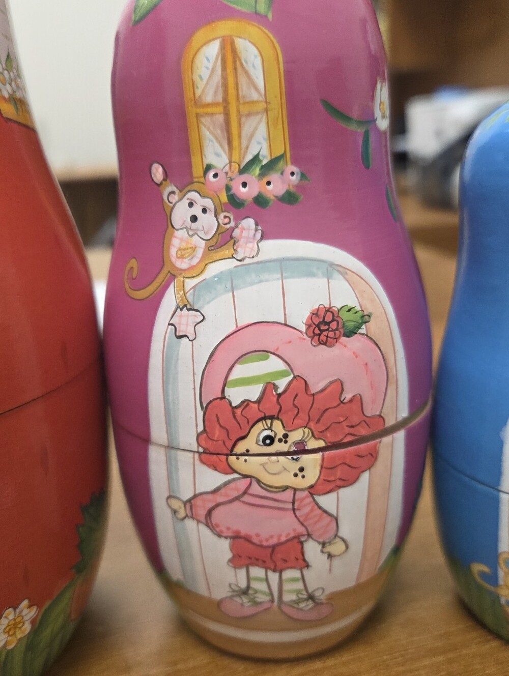 Vintage Strawberry Shortcake Wooden Nesting Dolls Set of 5 TCFC 2003 Collectible - Picture 4 of 12